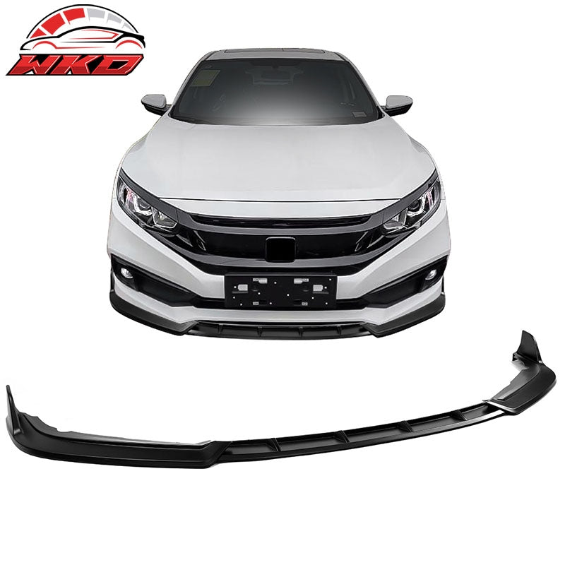 Wholesale 19-21 Honda Civic Matte Black Front Bumper Lip Spoiler 3PC Chin Splitter PP