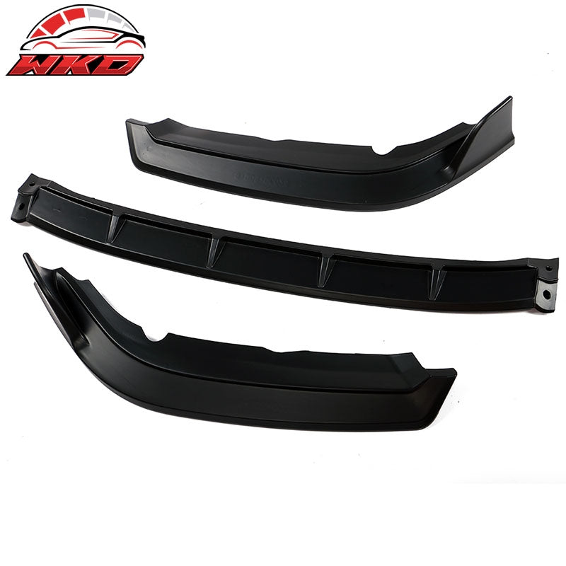 Fits 19-21 Honda Civic Matte Black Front Bumper Lip Spoiler 3PC Chin Splitter PP