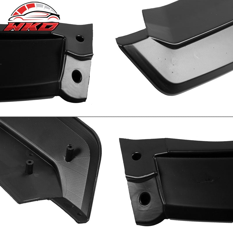 Fits 19-21 Honda Civic Matte Black Front Bumper Lip Spoiler 3PC Chin Splitter PP