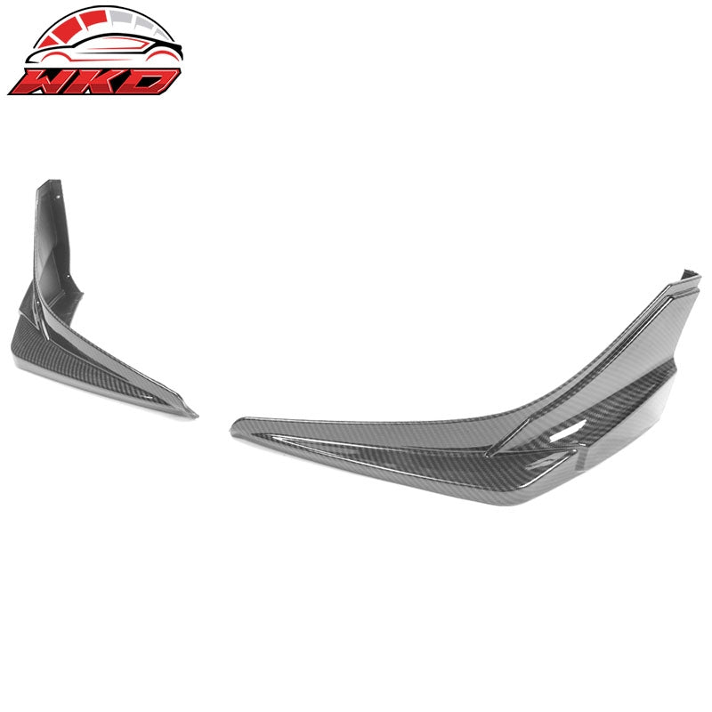 Fits 19-21 Honda Civic Modulo Style Front Bumper Lip Side Carbon Fiber Print