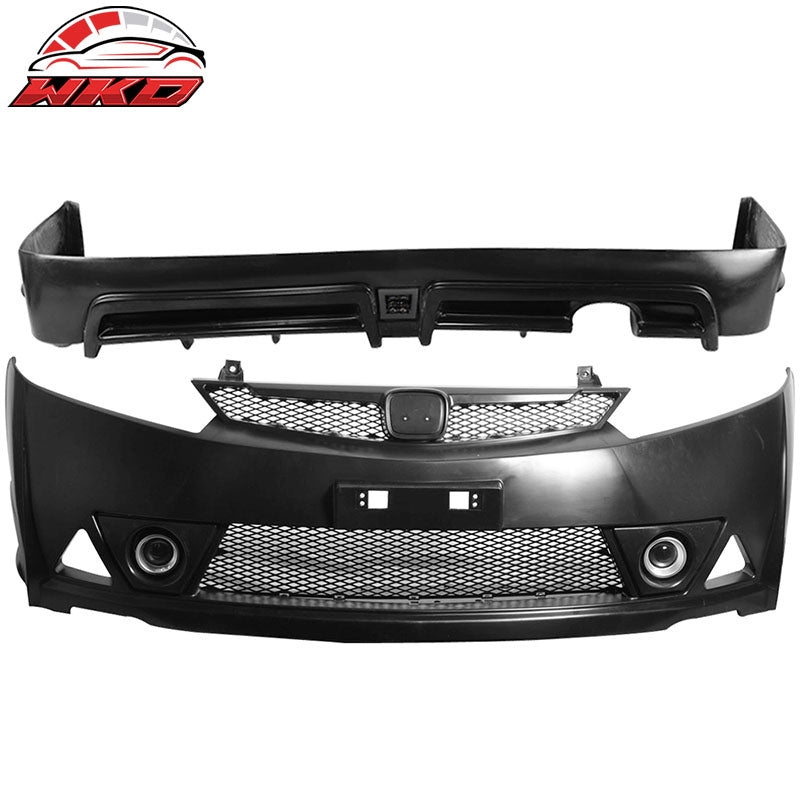Wholesale 06-11 Honda Civic Mugen RR Style Front Full Bumper + Rear Lip W/ LED PP