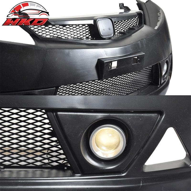 Fits 06-11 Honda Civic Mugen RR Style Front Bumper + Rear Lip w/ Red 3rd Light