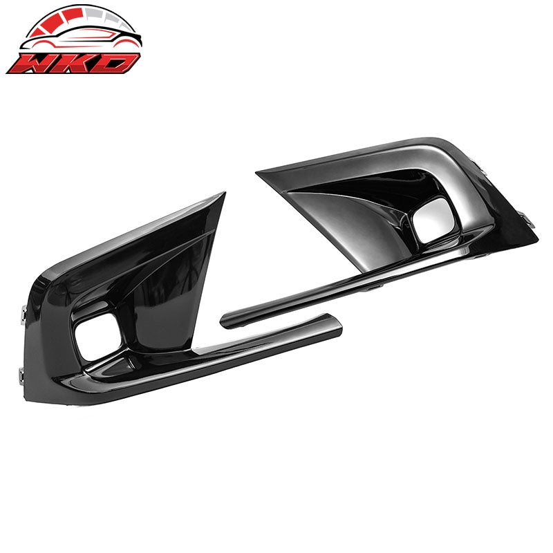 Fits 22-24 Honda Civic OE Style Fog Light Bezels w/ JDM Foglights Blue Len Lamps