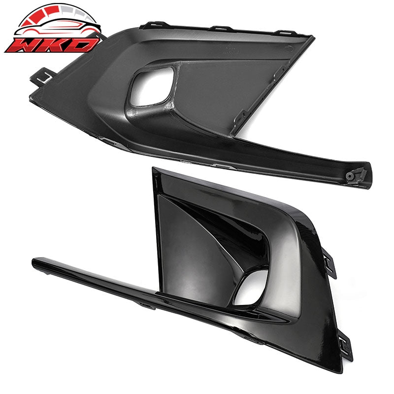 Fits 22-24 Honda Civic OE Style Fog Light Bezels w/ JDM Foglights Yellow Len LED