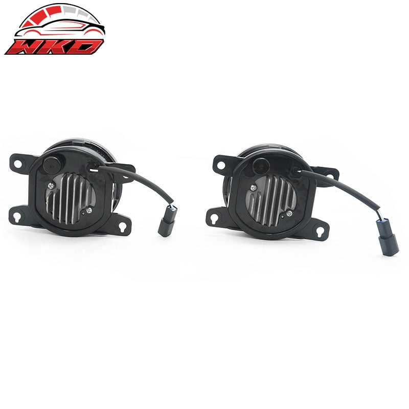 Fits 22-24 Honda Civic OE Style Fog Light Bezels w/ JDM Foglights Yellow Len LED