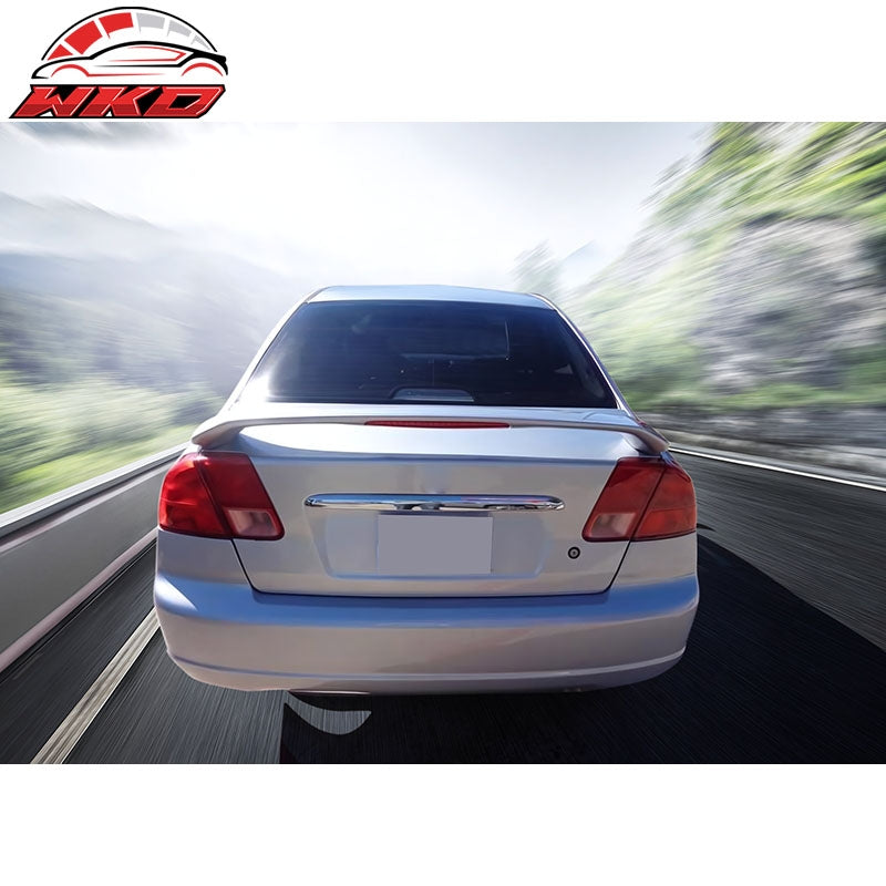 Fits 01-05 Honda Civic OE Style Trunk Spoiler W/LED 3rd Brake Light Matte Black