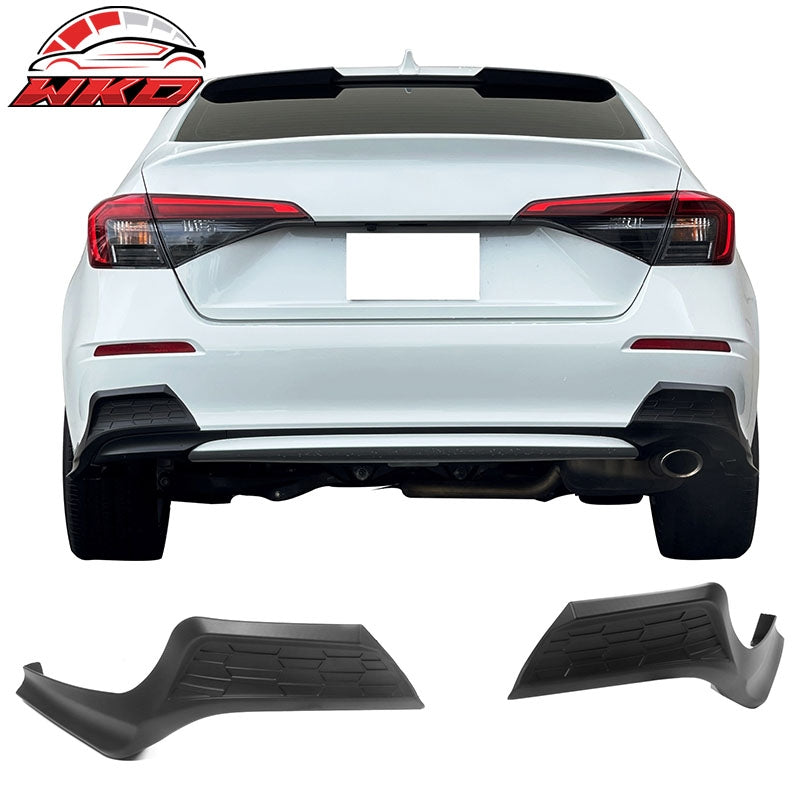 Wholesale 22-26 Honda Civic Sedan 4Dr MD Style 2PCS Rear Bumper Aprons PP Matte Black