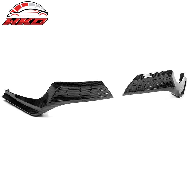 Fits 22-26 Honda Civic Sedan MD Style Rear Bumper Aprons PP Carbon Fiber Print