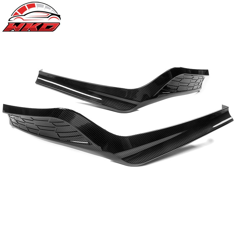 Fits 22-26 Honda Civic Sedan MD Style Rear Bumper Aprons PP Carbon Fiber Print