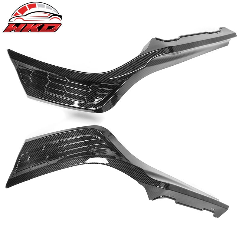 Fits 22-26 Honda Civic Sedan MD Style Rear Bumper Aprons PP Carbon Fiber Print