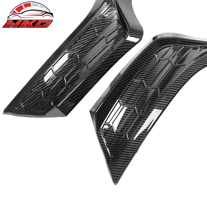 Fits 22-26 Honda Civic Sedan MD Style Rear Bumper Aprons PP Carbon Fiber Print