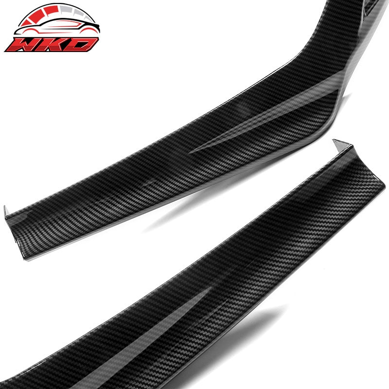 Fits 22-26 Honda Civic Sedan MD Style Rear Bumper Aprons PP Carbon Fiber Print