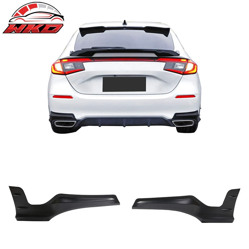 Wholesale 22-26 Honda Civic Hatchback Mugen Rear Bumper Lip Corner Apron Matte Black