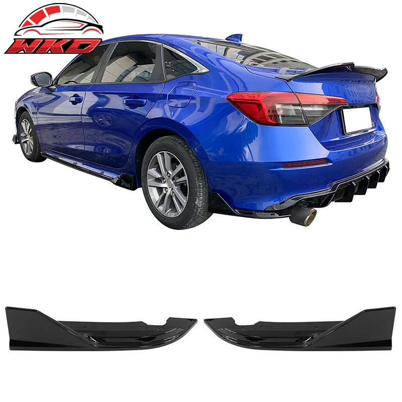 Wholesale 22-26 Honda Civic 11th FE-C Style Rear Bumper Lip Corner Aprons Gloss Black