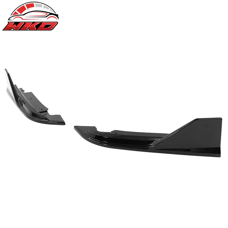 Fits 22-26 Honda Civic 11th FE-C Style Rear Bumper Lip Corner Aprons Gloss Black