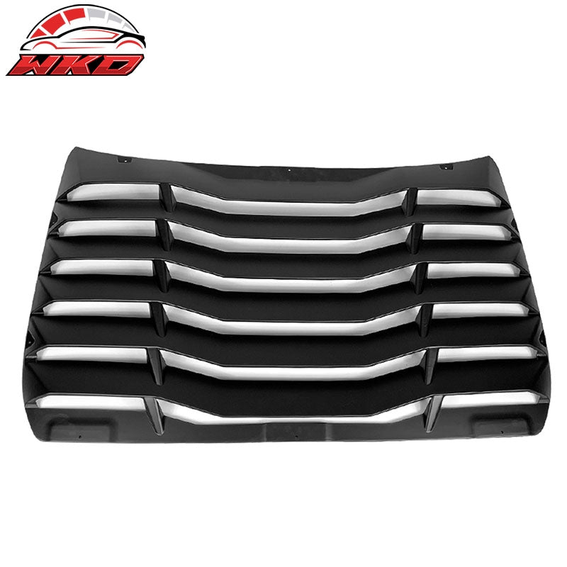 Fits 16-21 Honda Civic Sedan IKON Style Rear Window Louver Cover ABS Matte Black