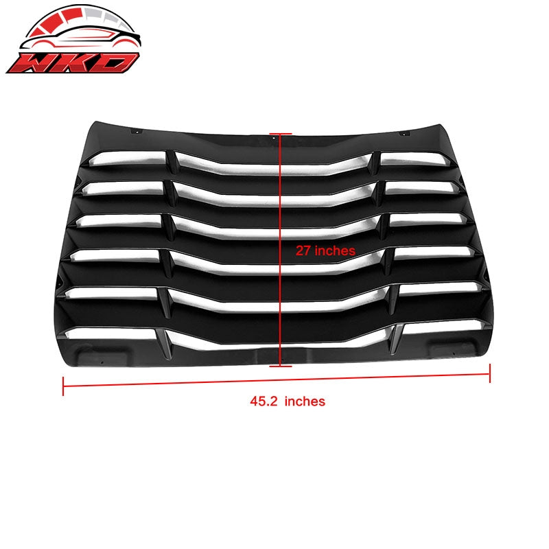 Fits 16-21 Honda Civic Sedan IKON Style Rear Window Louver Cover ABS Matte Black