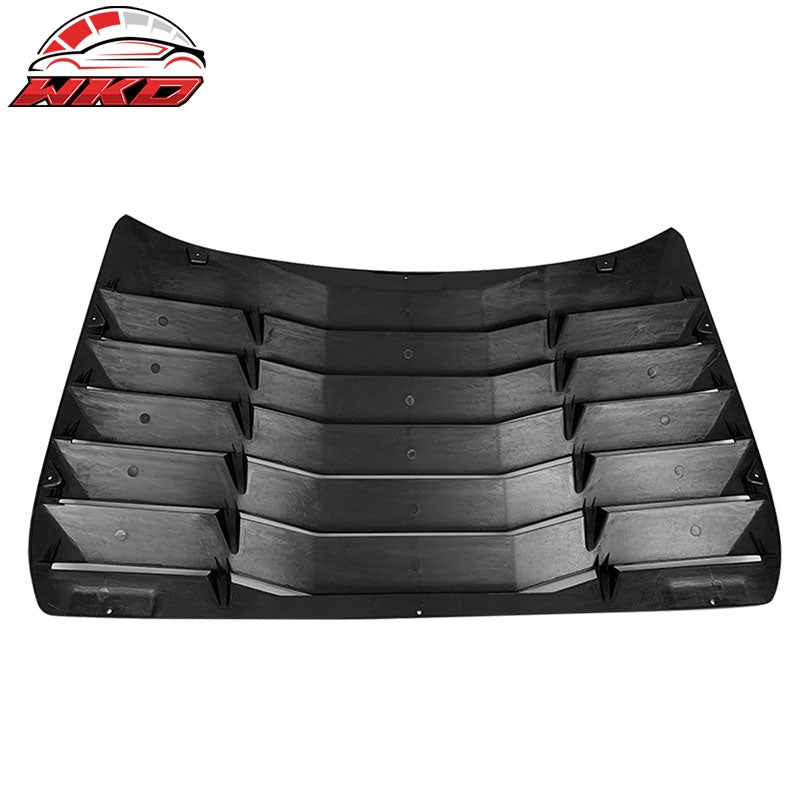 Fits 16-21 Honda Civic Sedan IKON Style Rear Window Louver Cover ABS Matte Black