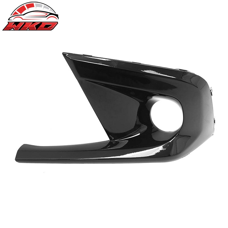 Fits 22-24 Honda Civic Round Holes Fog Light Bezels OE Style Covers Gloss Black