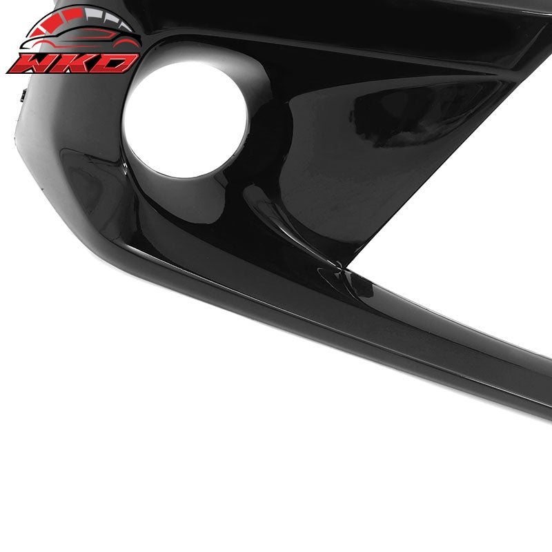Fits 22-24 Honda Civic Round Holes Fog Light Bezels OE Style Covers Gloss Black