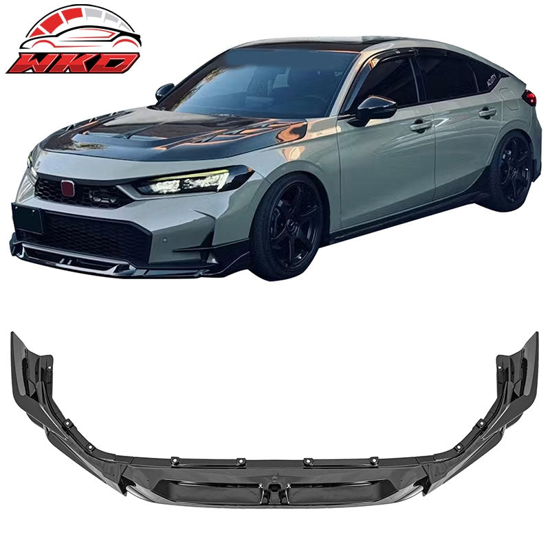 Wholesale 25-26 Honda Civic SWA Style Front Bumper Lip Spoiler Gloss Black ABS 5PCS - Wikond Auto