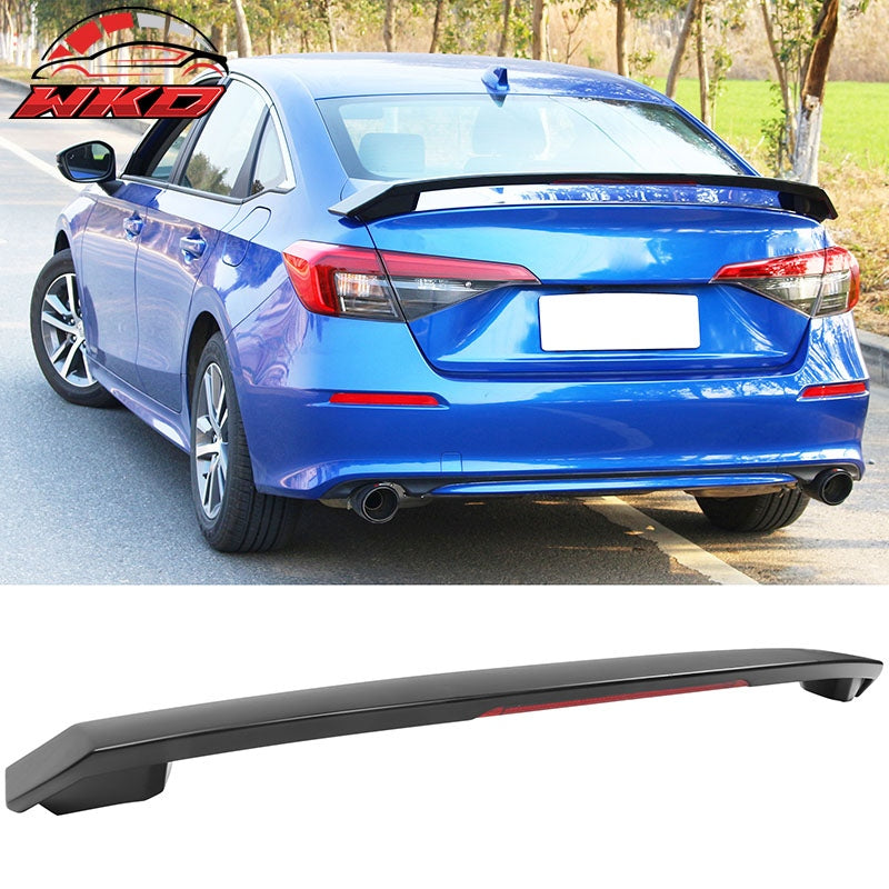 Fits 22-26 Honda Civic Sedan 4-Door MD Style Rear Trunk Spoiler ABS Matte Black