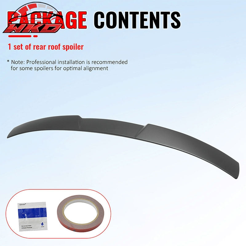 Fits 16-21 Honda Civic Sedan 4Dr JDM Style Rear Roof Spoiler Lip Matte Black ABS
