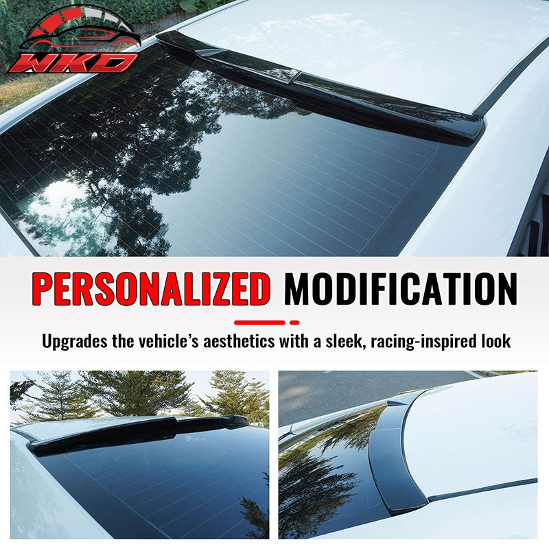Fits 16-21 Honda Civic Sedan 4Dr JDM Style Rear Roof Spoiler Lip Gloss Black ABS