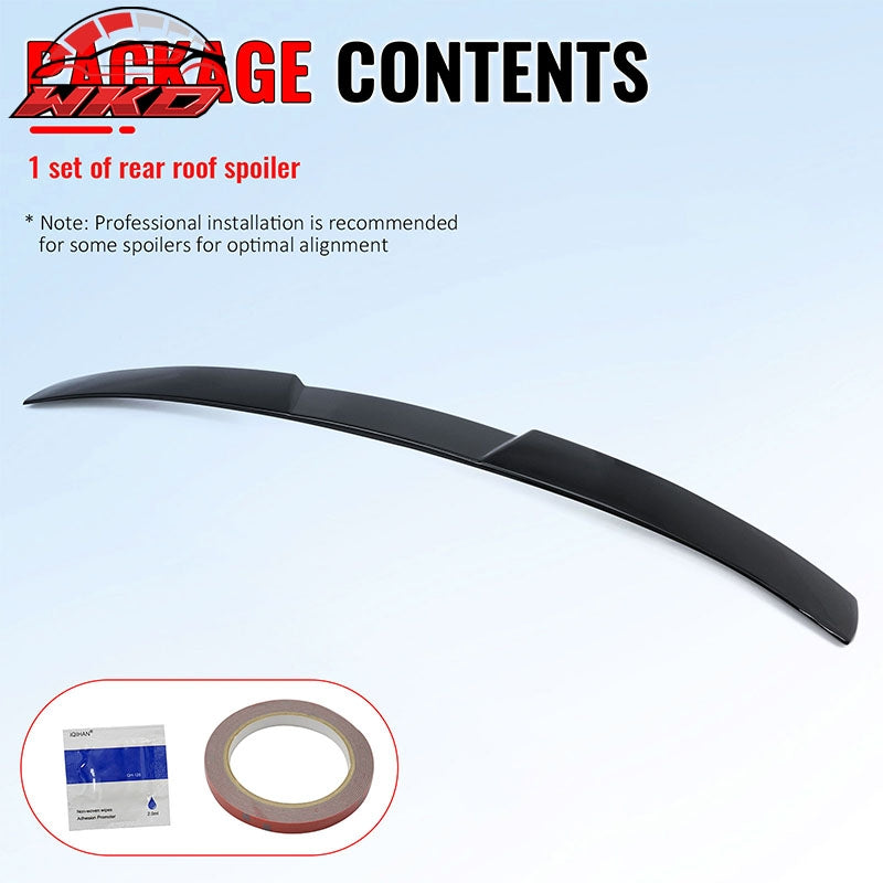 Fits 16-21 Honda Civic Sedan 4Dr JDM Style Rear Roof Spoiler Lip Gloss Black ABS