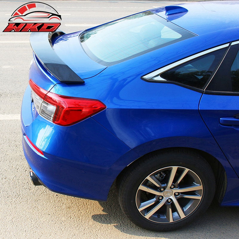 Fits 22-26 Honda Civic Sedan 4Dr MD Style Trunk Spoiler ABS Carbon Fiber Print