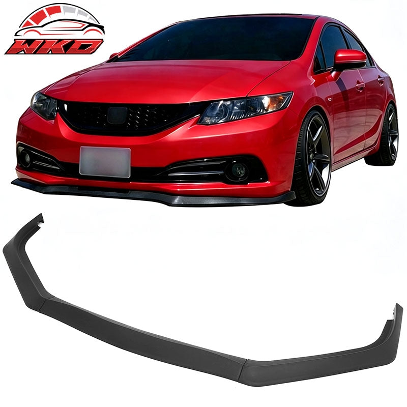 Wholesale For 13-15 Honda Civic Sedan GT Style Front Bumper Lip Spoiler Matte Black PP 3PC - Wikond Auto