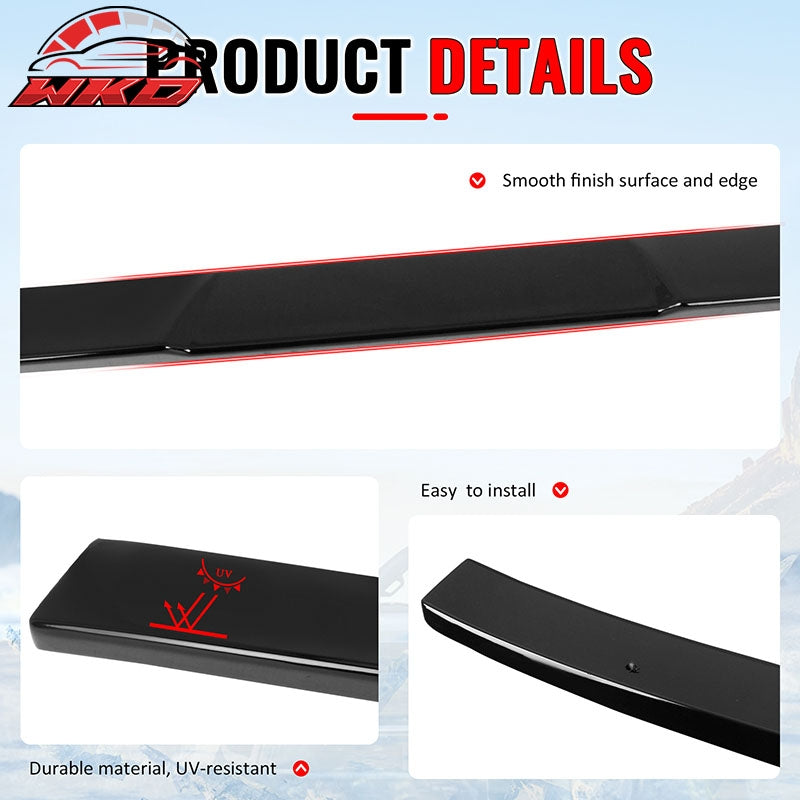 Fits 06-15 Honda Civic Sedan Gloss Black ABS Rear Roof Spoiler Wing Lip- V Style