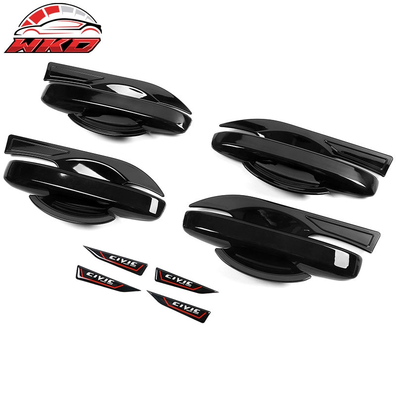 Wholesale 22-26 Honda Civic Sedan Hatchback Gloss Black Door Handle & Bowl Trim Cover