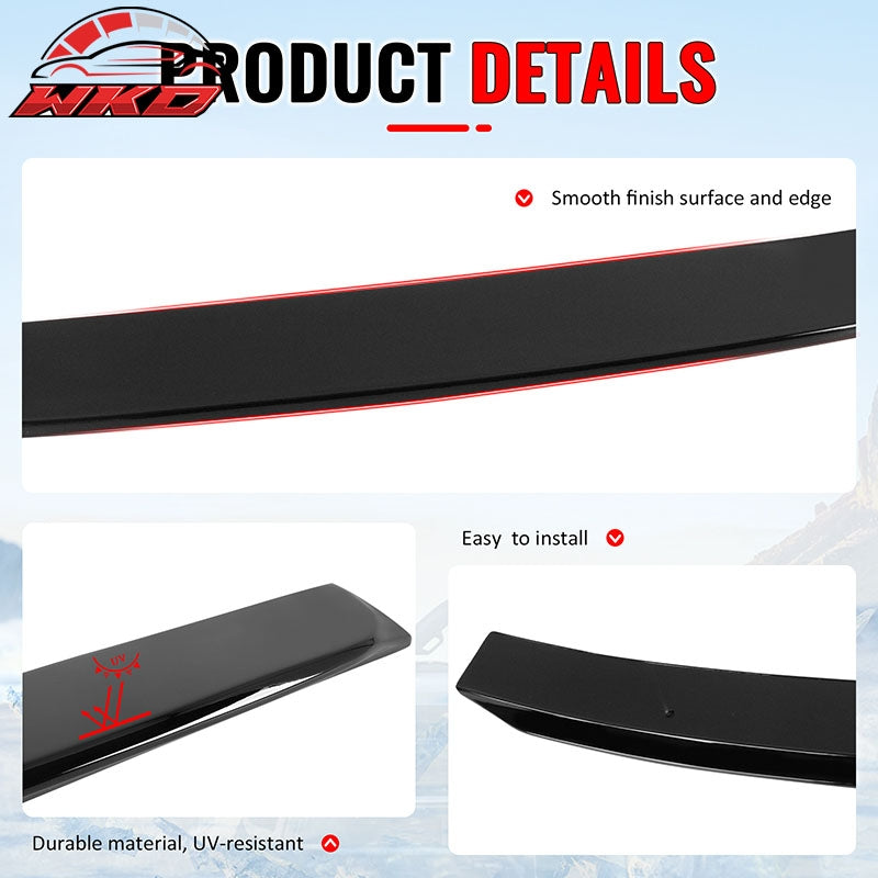 Fits 06-15 Honda Civic Sedan JDM Style Gloss Black Rear Roof Spoiler Wing ABS