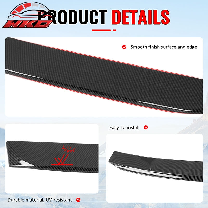 Fits 06-15 Honda Civic Sedan JDM Style Roof Spoiler Wing Carbon Fiber Print ABS