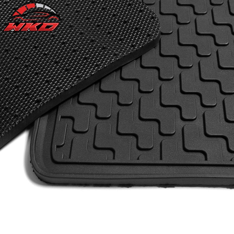 Fits 12-15 Civic Sedan Heavy Duty Black Latex Floor Mats Front & Second Row