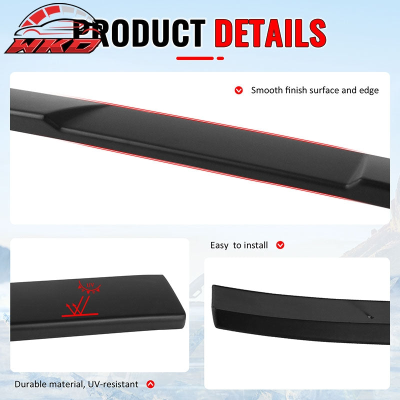 Fits 06-15 Honda Civic Sedan Matte Black ABS Rear Roof Spoiler Wing Lip- V Style