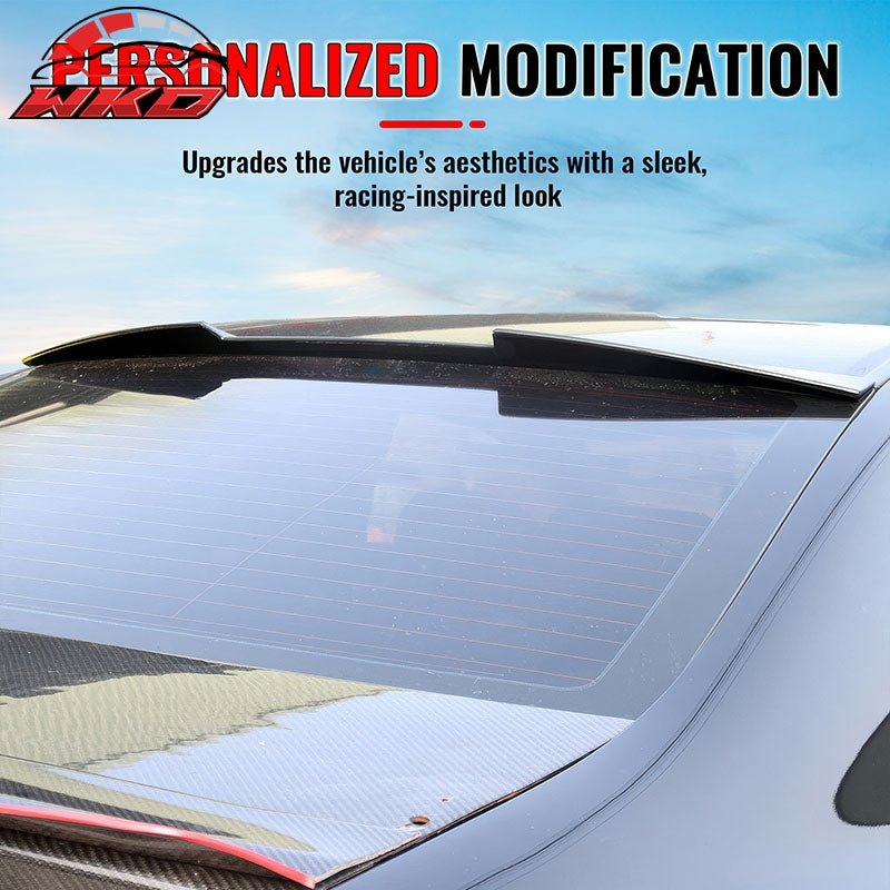Fits 06-15 Honda Civic Sedan Matte Black ABS Rear Roof Spoiler Wing Lip- V Style