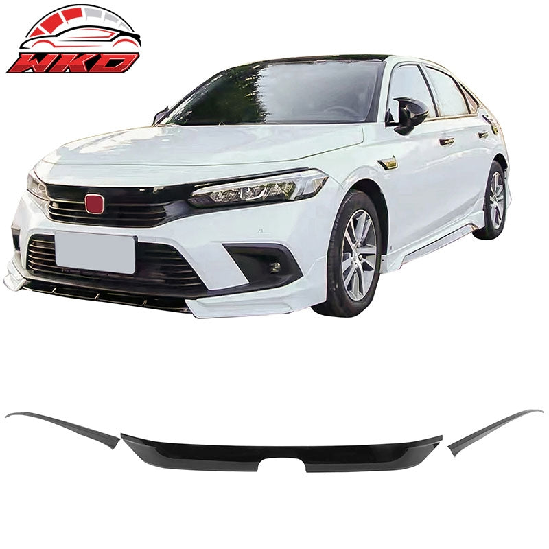Wholesale 22-24 Honda Civic Sedan OE Front Bumper Grille Cover Trim ABS - Gloss Black