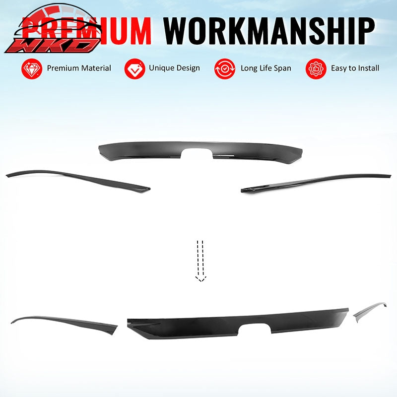 Fits 22-24 Honda Civic Sedan OE Front Bumper Grille Cover Trim ABS - Gloss Black