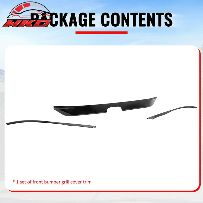 Fits 22-24 Honda Civic Sedan OE Front Bumper Grille Cover Trim ABS - Gloss Black