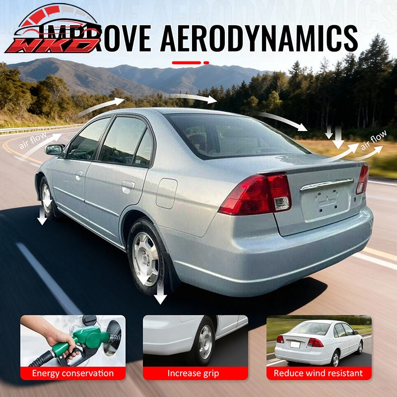 Fits 01-05 Honda Civic Sedan OE Style Trunk Spoiler Rear Wing Matte Black ABS