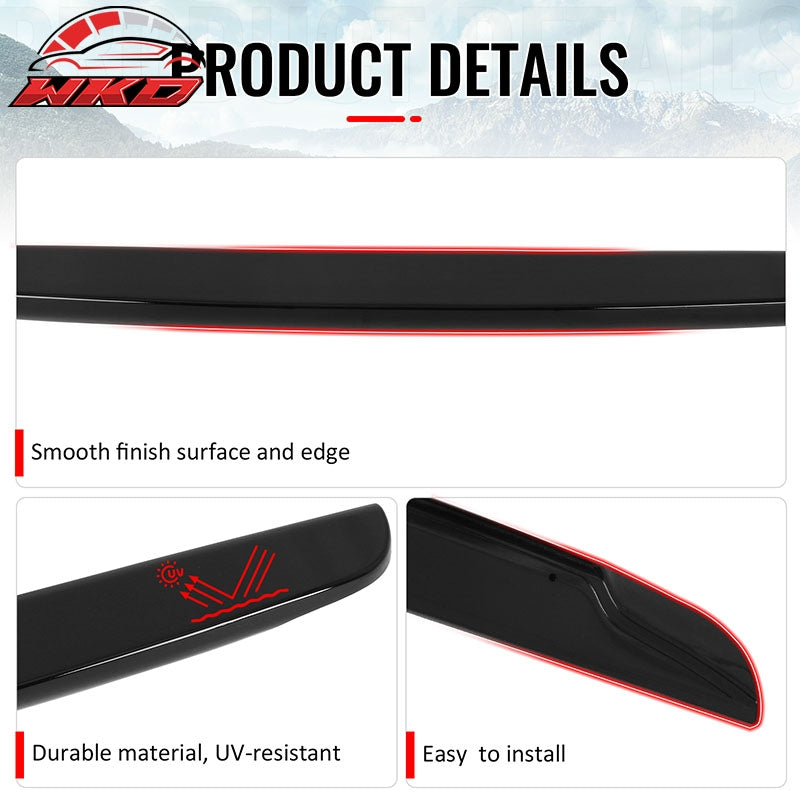 Fits 01-05 Honda Civic Sedan OE Style Trunk Spoiler Rear Wing Gloss Black ABS