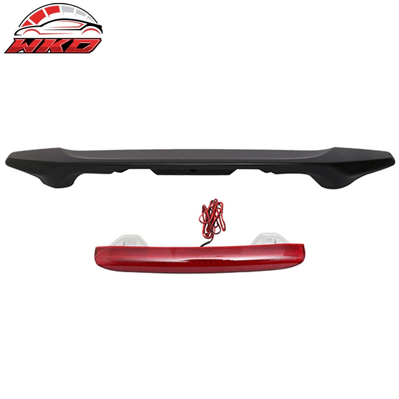 Fits 16-21 Honda Civic Sedan OE Style Trunk Spoiler W/LED Brake Light Unpainted
