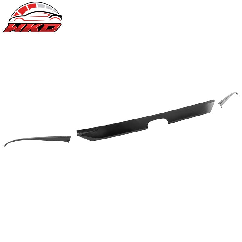 Fits 22-24 Honda Civic Sedan Si Style Front Bumper Grille Cover Trim Gloss Black