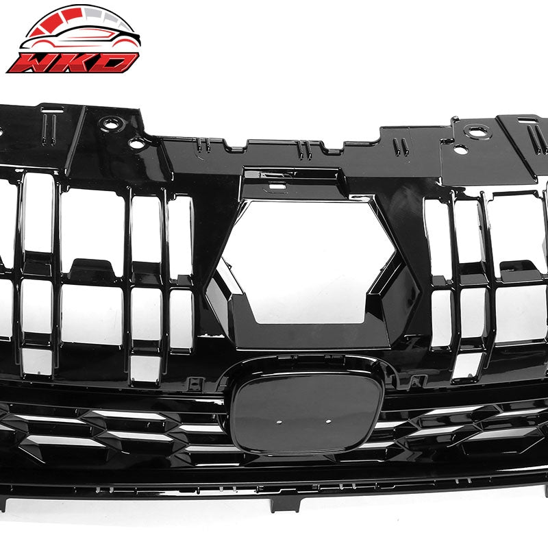 Fits 22-24 Honda Civic Sedan Si Style Front Bumper Grille Cover Trim Gloss Black