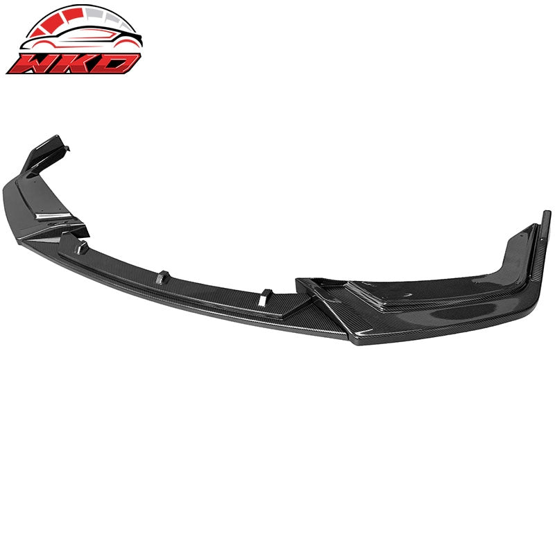 Fits 17-21 Honda Civic Si 5DR Hatchback Carbon Fiber Print Front Bumper Lip 3PC