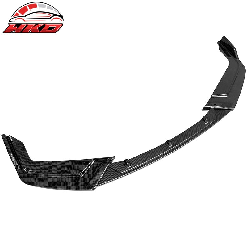 Fits 17-21 Honda Civic Si 5DR Hatchback Carbon Fiber Print Front Bumper Lip 3PC