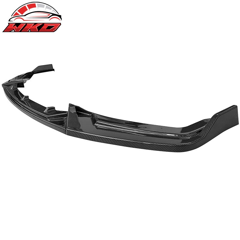 Fits 17-21 Honda Civic Si 5DR Hatchback Carbon Fiber Print Front Bumper Lip 3PC