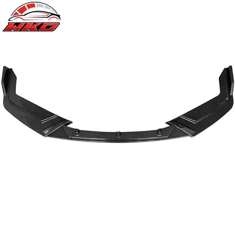 Fits 17-21 Honda Civic Si 5DR Hatchback Carbon Fiber Print Front Bumper Lip 3PC